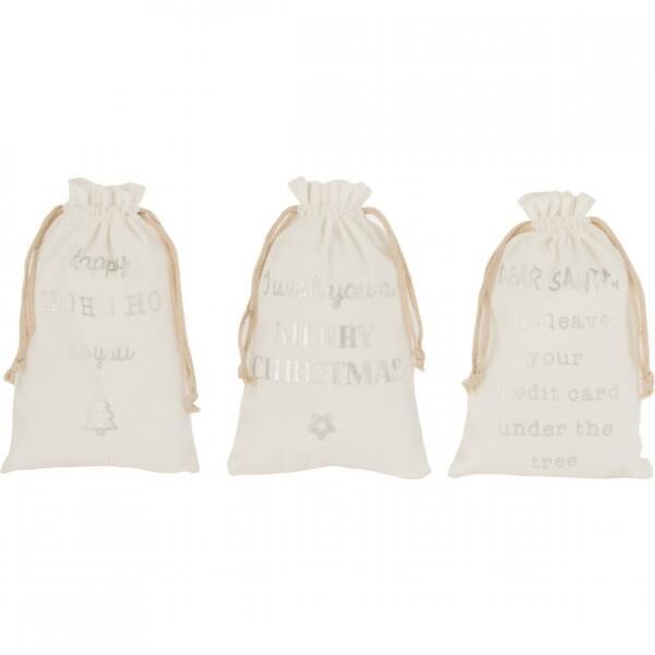 J-Line Tasche Weihnachten Englisch 28 cm 3 sortiert