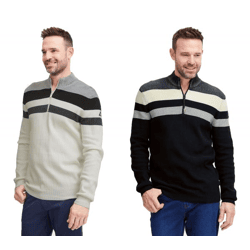 klassische FQ1924 FQKyle Herren Zip-Jacke mit Stehkragen Jacke 21900654 Schwarz oder Weiß