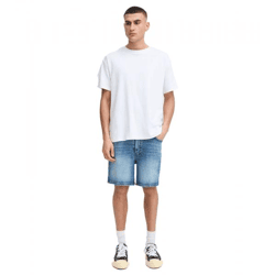 klassische SOLID SDRyan Herren Jeansshorts mit Nieten Denimshorts 21108646-700028 Blau