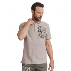 klassisches FQ1924 FQIikay Herren T-Shirt mit Rundhals Shirt 21900187-ME-171113 Braun