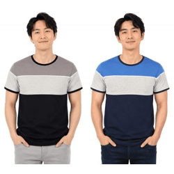 klassisches SOLID SDCody Herren T-Shirt mit Rundhals Shirt 21300032ME in Blau oder Grau