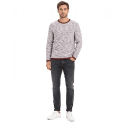 klassisches SOLID SDFlocks Herren Sweatshirt mit Rundhals Pullover 21102722ME-985 Rot