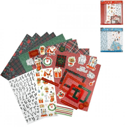 Bastelpapier Weihnachten 37-teilig 2 sortiert