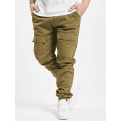 lässige URBAN CLASSICS Herren Hose Kordelzug Reißverschluss 320 g/m² mit Baumwolle Khaki