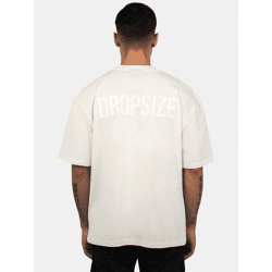 lässiges Dropsize Herren T-Shirt mit Baumwolle Ecru-Weiß