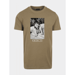 lässiges Mister Tee Herren T-Shirt Rippstrick 180 g/m² mit Baumwolle Khaki