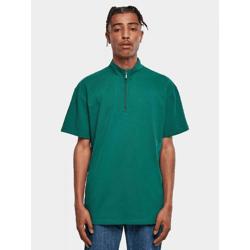 lässiges Urban Classics Herren T-Shirt Reißverschluss Oversize 220 g/m² mit Baumwolle Grün