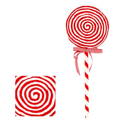 Lollipop rot/weiß, soft 2, M, ca. 50cmH