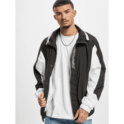 moderne Starter Herren Jacke Kordelzug Reißverschluss 78 g/m² Schwarz/Weiß