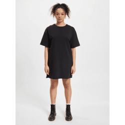 modisches DEF Damen Kleid mit Baumwolle Schwarz