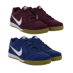 NIKE Gato Herren & Damen Low-Top-Sneaker Retro Turnschuhe mit Echtleder Hallen-Schuhe HQ6020 in Bordeaux-Rot und Blau