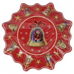 Pappteller Weihnachtsglocke 28 cm 3er Set