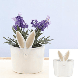 Pflanztopf Hase, weiß, groß,ca. 15cmH