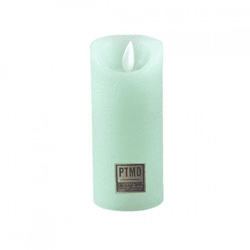 PTMD Battery-Operated LED Pillar Candle XS Sage Green 5.5 x 12.5 cm
