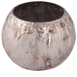 PTMD Teelichthalter Inanna L, silberfarben, 14 cm