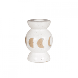 Sass & Belle Kerzenhalter Moon Phases weiß 8 cm