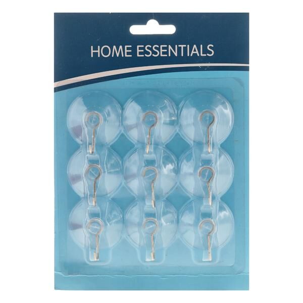 Saughaken, Metall, 9er Set, 4cmD