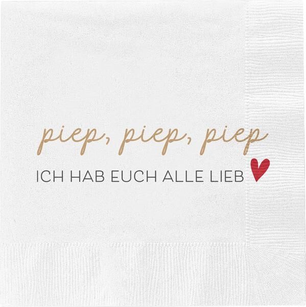 Servietten piep,piep, piep, 20er Pack