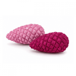 Statue Jingle Pinecone fuchsia/rosa 10 cm 2 Stück sortiert