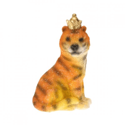 Statue Tiger mit Krone 9 cm