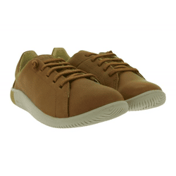 Stilvolle KEEN KNX Lace Damen Leder Sneaker Barfußinspirierten Freizeitschuhe mit Schnürung 1029025 Plaza/Taupe