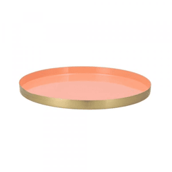 Tablett Marrakech Pfirsich Gold 33 cm