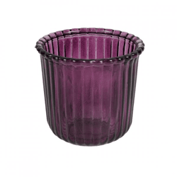 Teelichthalter Day Glas lila 11 cm