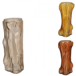 Vase Baum braun/gelb 14 cm 3 Stück sortiert