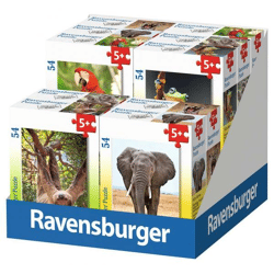 Verkaufskassette - Exotische Tiere - Minipuzzles 54 Teile 12-fach sortiert