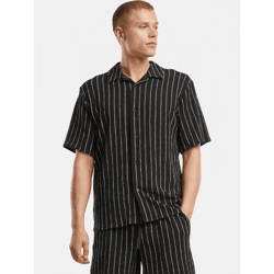 vielseitiges Urban Classics Herren Polo-Shirt Stretch Oversize 170 g/m² Schwarz