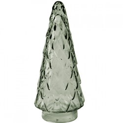 Weihnachtsbaum-Figur aus Glas, grün, 24 cm