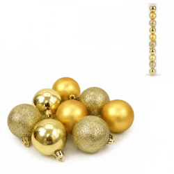 Weihnachtskugeln, goldfarben, 6 cm, 10er-Set