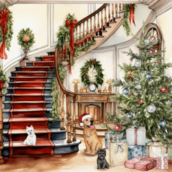 20 Servietten / Napins 33 x 33 cm - Maison de Noel - Christmas