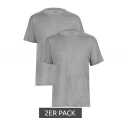 2er Pack PUMA Base Kinder Sport-Shirt für Jungen & Mädchen nachhaltiges Baumwoll T-Shirt mit Logo 678577 01 Grau meliert
