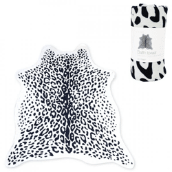 Badetuch Leopard schwarz/weiß 150 cm
