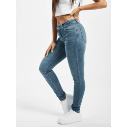 bequeme DEF Herren Jeans Skinny Fit Stretch mit Baumwolle Blau