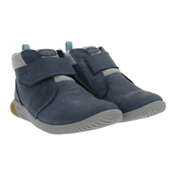 Bequeme KEEN Knx Middle Vintage Kinder Barfußschuhe Sneaker-Boots mit Eco Anti-Odor-Technologie Echtleder-Schuhe 1031140 Blau