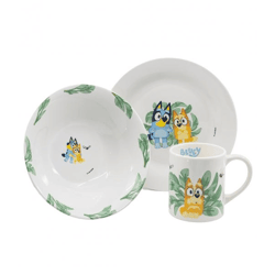 Bluey - Geschenkset mit Teller, Schale und Tasse - 3er Set