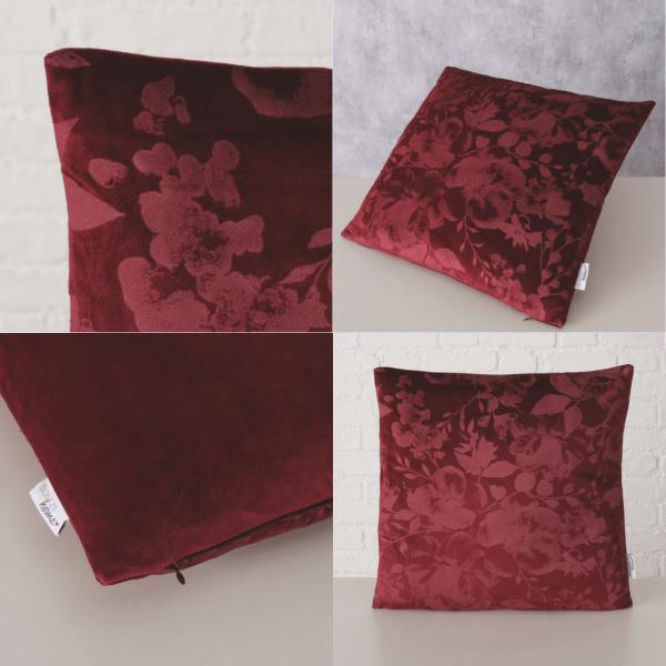 Boltze Amia Cushion, Burgundy, 45 x 45 cm