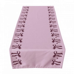 Boltze Tischläufer „Bow“, rosa, 140 cm