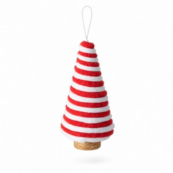 Boltze Weihnachtsanhänger „Strimma“, rot/weiß, 14 cm