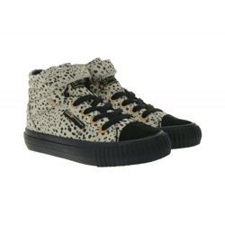 BRITISH KNIGHTS Dee Kinder Mid-Top Sneaker mit Punkten Mädchen und Jungen Schnür-Schuhe mit verstärktem Zehenbereich B48-3728C-01 Beige/