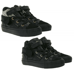 BRITISH KNIGHTS Roco Baby Mid-Top Sneaker mit Geparden-Muster Kleinkinder Schnür-Schuhe mit hoch- oder umklappbaren Schaft Mädchen B48-37