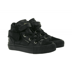 BRITISH KNIGHTS Roco Baby Mid-Top Sneaker mit Leoparden-Muster Kleinkinder Schnür-Schuhe mit hoch- oder umklappbaren Schaft Mädchen B48-3