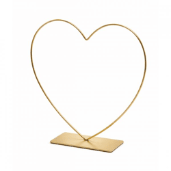 Dekoration Herz Rahmen gold 39 cm