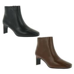 Elegante Clarks Damen Seren 55 Top British Tan Echt-Leder Absatz-Stiefelette – Klassischer Ankle-Boot 2616694 Cognac-Braun oder Schwarz