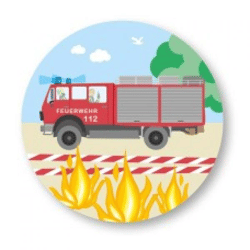 FEUERWEHR - Tortenaufleger   20 cm