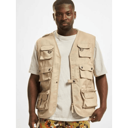 funktionale Brandit Herren Jacke Reißverschluss Taschen Beige