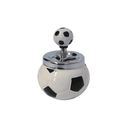 Fußball - Keramik-Dreh-Aschenbecher - 10,5 x 14 cm