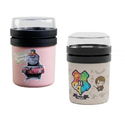 Harry Potter To Go Hogwarts Express oder Back to Hogwarts 500ml isolierte Lunchbox mit Deckel für warme & kalte Mahlzeiten Rosa oder Grau